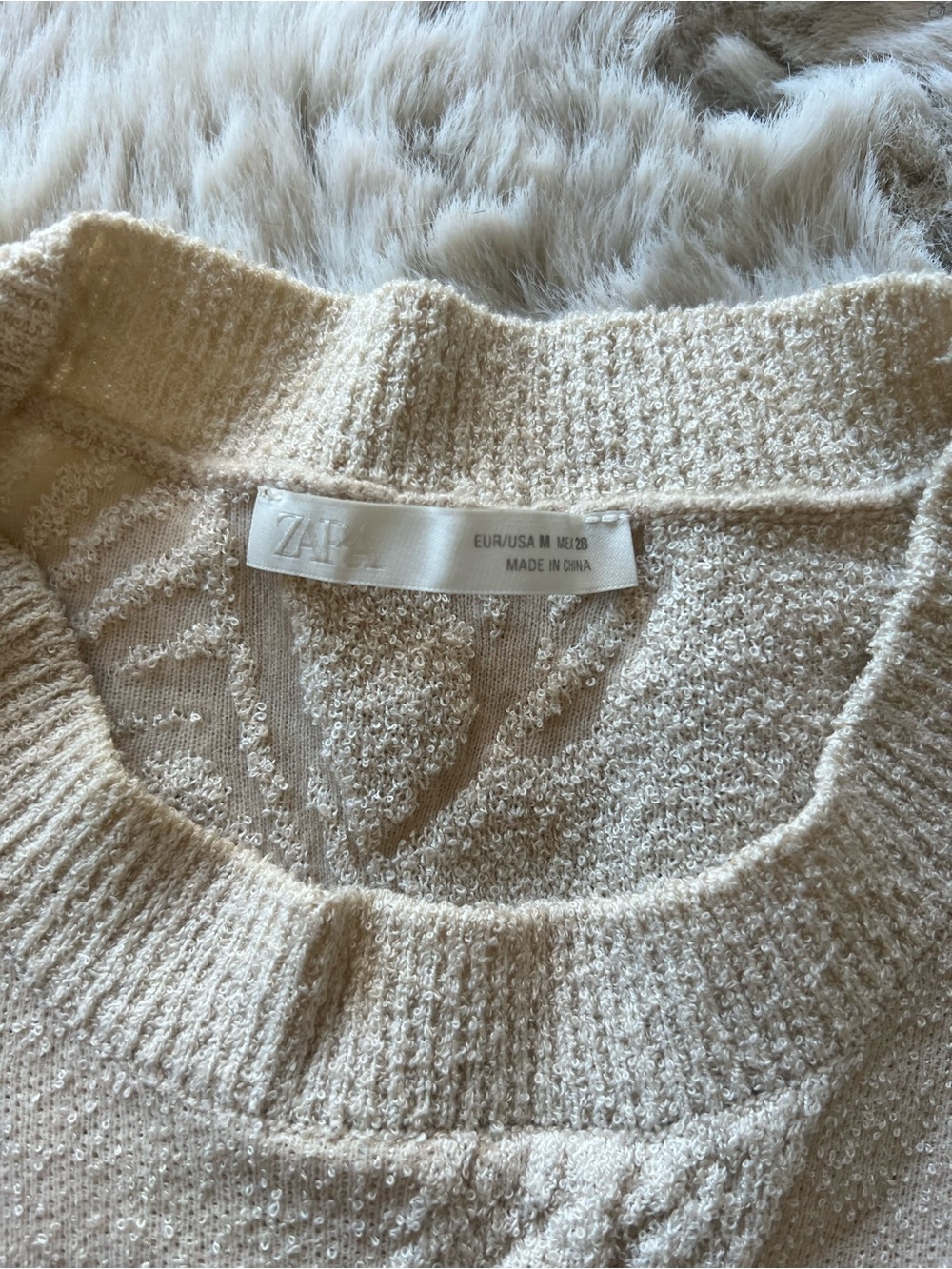 Zara Cream Cable Knit Sweater & Skirt Set - Picture 2 of 3